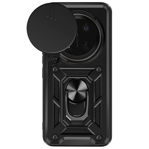 Coque pour Honor Magic 7 Lite Bague Support avec Protection Caméra Mayaxess Noir