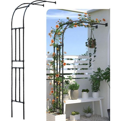 Asfasfq-Arche De Jardin Demi-Côté, Tonnelle De Jardin Robuste, Cadre En Acier, Demi-Arc Pour Plantes Grimpantes, Roses