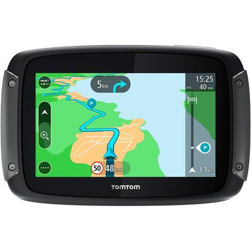 NouvelHorizonstore-GPS Moto RIDER 500 - 4, 3 pouces, Cartographie Europe, TomTom Traffic, Alertes des zones de Danger, Appel Mains-Libres