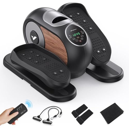 Asfasfq-Elliptique De Bureau Pour Maison, Mini Vélo Elliptique Électrique, Télécommande, Écran, Tapis Antidérapant, 12 Vitesses, Silencieux Et Portable, Exerciseur De Pédales Pour Seniors Et Adultes