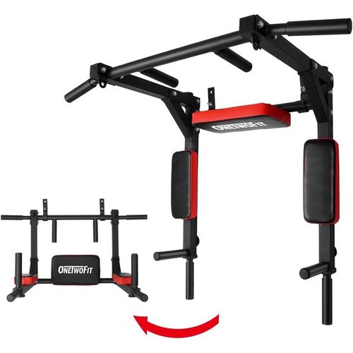 Asfasfq-Barre De Traction À Montage Mural Multifonctionnelle, Station De Dip Pour Gym En Intérieur À La Maison, Power Tower Set Equipements D'entrainement Stands Support De Dip De 440 Lbs Ot126