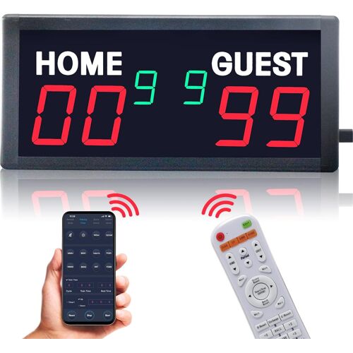 acdsgd-Tableau de score électronique Bluetooth à 6 chiffres, tableau de bord numérique avec télécommande, tableau de score de cornhole pour jeu d'intérieur et d'extérieur, Shuffleboard/billard/volleyball