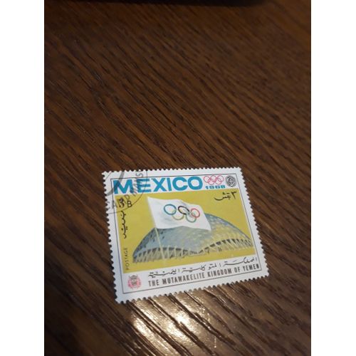 Timbre Yémen Mexico Jeux Olympiques 1968 Tp8
