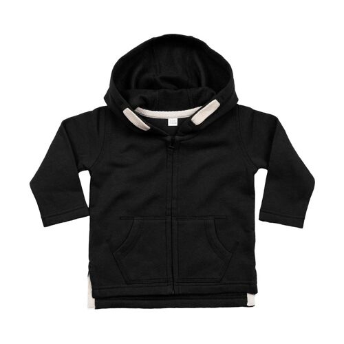 Gilet Sweat À Capuche Et Manches Longues Pour Bébé - Bz32 - Noir