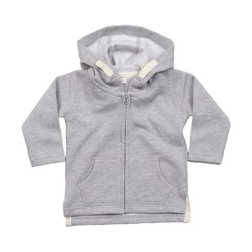 Gilet Sweat À Capuche Et Manches Longues Pour Bébé - Bz32 - Gris