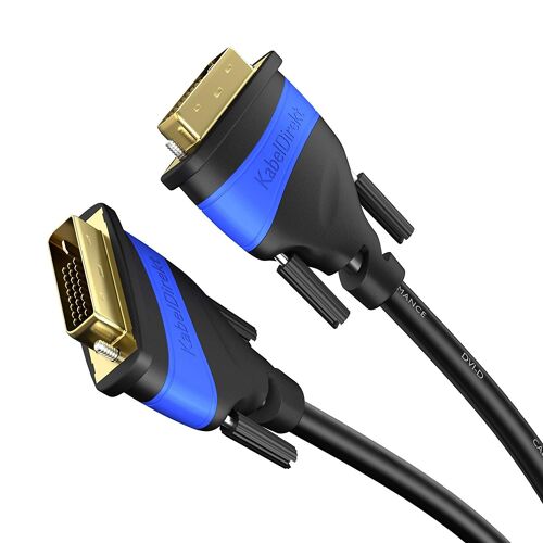 KabelDirekt 2m Câble Dual Link DVI 24+1 (DVI-D, Full HD 3D 1080p) TOP Series
