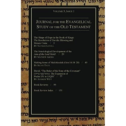 Journal For The Evangelical Study Of The Old Testament, 3.1