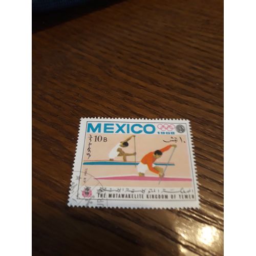 Timbre Yémen Mexico Jeux Olympiques 1968 Tp8