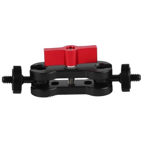 Alliage d'aluminium multifonction double rotule griffe porte-accessoires 1/4 pouce trépied bras magique adaptateur de montage DSLR appareil photo pour moniteur LED lumière rouge DS