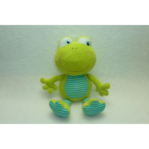 Doudou peluche grenouille 34 cm Aubert