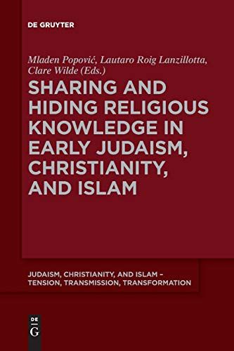 Sharing And Hiding Religious Knowledge In Early Judaism, Christianity, And Islam