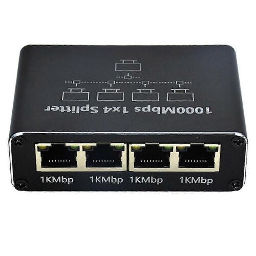 Répartiteur de réseau Gigabit Répartiteur de câble réseau 1 à 4 Port réseau RJ45 Répartiteur Ethernet adapté JN