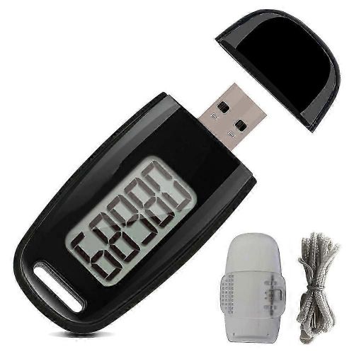 Compteur De Pas Simple, Podomètre 3d De Marche Avec Batterie Rechargeable, Tracker De Fitness Précis, Podomètre Numérique, Jp Noir