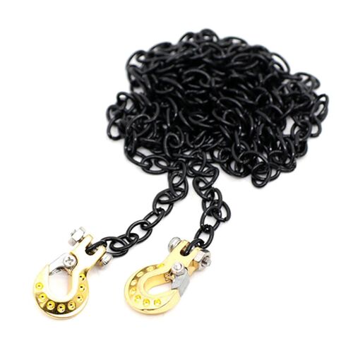 1/10 RC Crawler Car Chaîne de remorquage avec crochet de remorque pour TRX4 Axial SCX10 90046 CC01 D90 D110 RC Voiture Jaune JP