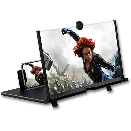 Agrandisseur Ecran Telephone 16 Pouces, Ecran Loupe Pour Téléphone Portable, 3D Hd Loupe Pour Smartphone, Pour Regarder Des Vidéos De Films,Pour Tous Les Smartphones (Noir)[Z611]