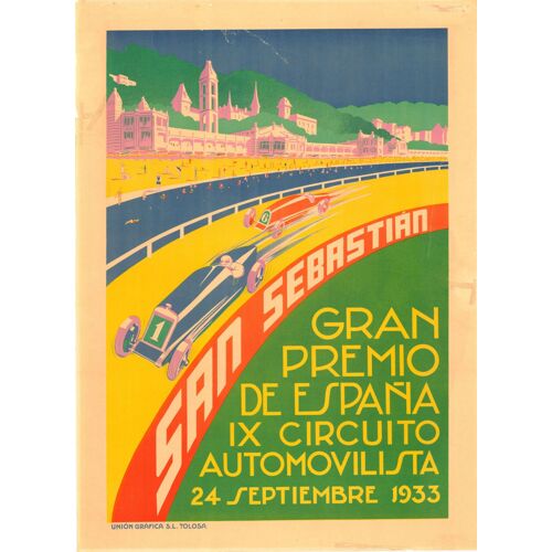 Affiche 9 Ème Circuit Automobile Espagne 1933