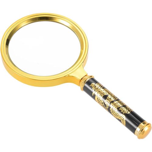 1 Pièces Loupe À Main, Loupe Avec Un Design Spécial | Utilisation Portable, Idéal Pour La Maison, Un Usage Quotidien, Le Bureau (Or, 10X)[Z1299]