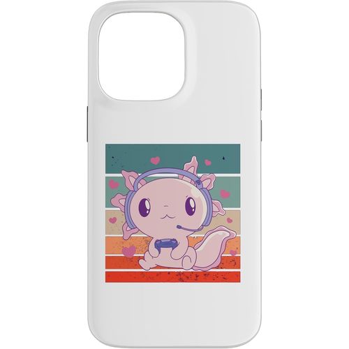 Axolotl Jeu Contrôleur De Casque Kawaii Adorable Drôle Coque Pour Iphone 14 Pro Max[Z1031]