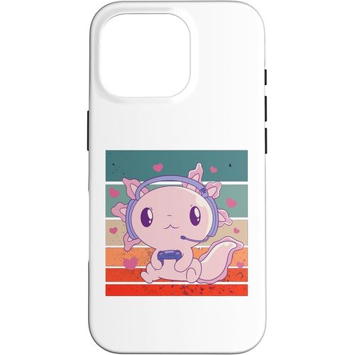 Axolotl Jeu Contrôleur De Casque Kawaii Adorable Drôle Coque Pour Iphone 16 Pro[Z1038]