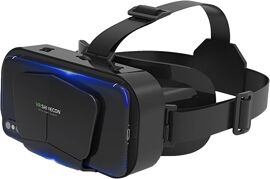 MEVRONISSHOP-Lunettes de réalité virtuelle 3D - Montées sur la tête - Compatibles avec les smartphones Android, Windows et iOS de 3,5 à 7,25 pouces - Noir
