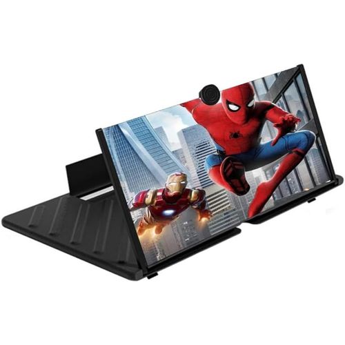 Loupe D'Écran 20, Projecteur D'Agrandissement De Téléphone Hd 3D, Compatible Avec Les Smartphones, Noir[Z797]