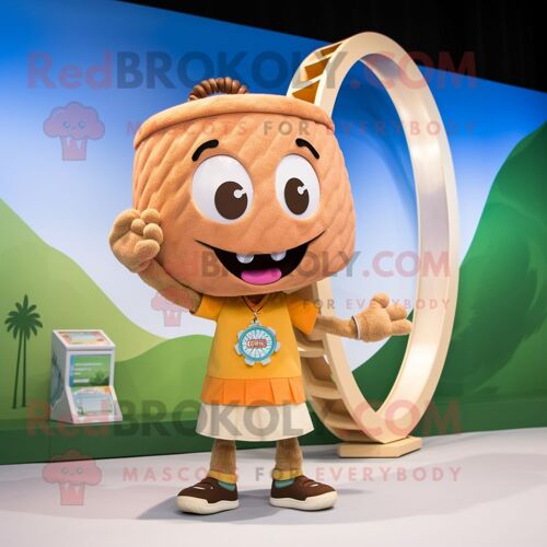 Personnage De Costume De Mascotte Redbrokoly De Bracelet Beige Habillé D'un Bikini Et De Porte-Clés