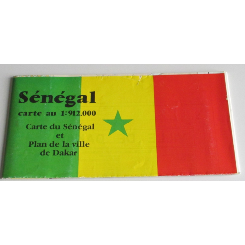 Sénégal-Carte Au 1 :912.000-Carte Du Sénégal Et Plan De La Ville De Dakar-Éditions Afar Barcelone-Pas D'année D'édition Mais Achetée Sur Place Au Sénégal Dans Les Années 90
