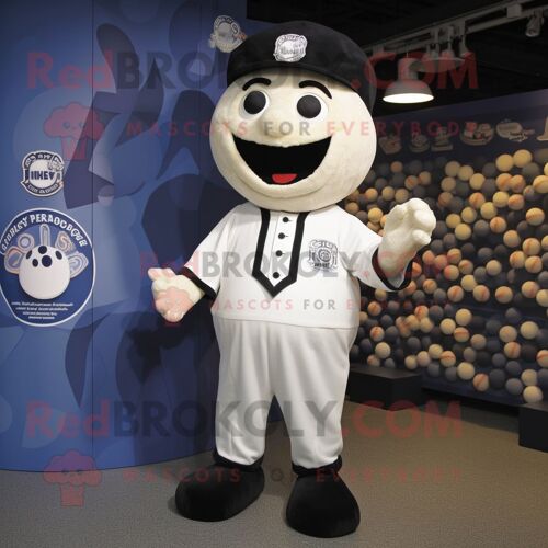 Personnage De Costume De Mascotte Redbrokoly Navy Juggle Habillé D'un T-Shirt Henley Et D'épingles À Chapeau