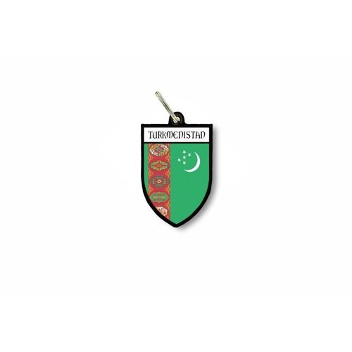 Porte Cles Clefs Cle Drapeau Collection Ville Blason Turkmenistan Turkmene