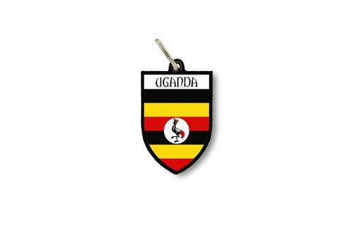 Porte Cles Clefs Cle Drapeau Collection Ville Blason Ouganda Ougandais