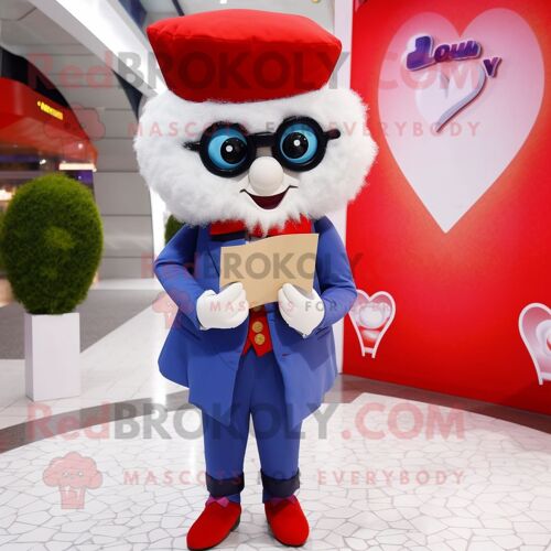 Love Letter Costume Mascotte Redbrokoly Personnage Habillé Avec Un Legging Et Des Pochettes