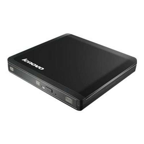 Lenovo Slim USB Portable DVD Burner - Lecteur de disque - DVD±RW (±R DL)/DVD-RAM - USB 2.0 - externe - noir