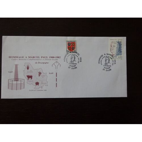 Timbres France 1992 Enveloppe Souvenir Hommage À Marcel Paul