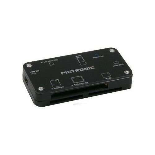 Metronic 19-EN-1 USB 2.0 - Lecteur de carte - 19 en 1 ( CF II, MS, MS PRO, Microdrive, MMC, SD, xD, MS PRO Duo, miniSD, CF, RS-MMC, TransFlash, microSD, MMCmicro, SDHC, MS Micro ) - USB 2.0