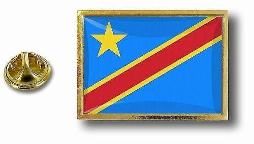 Pins Pin Badge Pin's Metal Avec Pince Papillon Drapeau Congo Rdc P2025011032