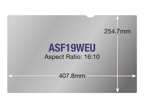 Targus Privacy Screen 19" widescreen (16:10) - Filtre anti-indiscrétion - largeur 19 pouces - noir, transparent - pour Dell E1911, E1913; Professional P1913