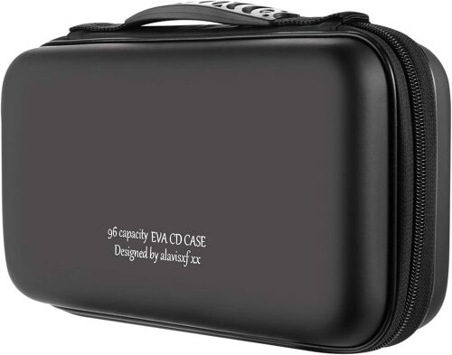 Range Cd, Boîtier De Dvd Blue-Ray Eva De 96 Capacités Organisateur De Stockage De Disque Dur De Protection Pour Les Voyages En Voiture (96 Capacités, Noir96)