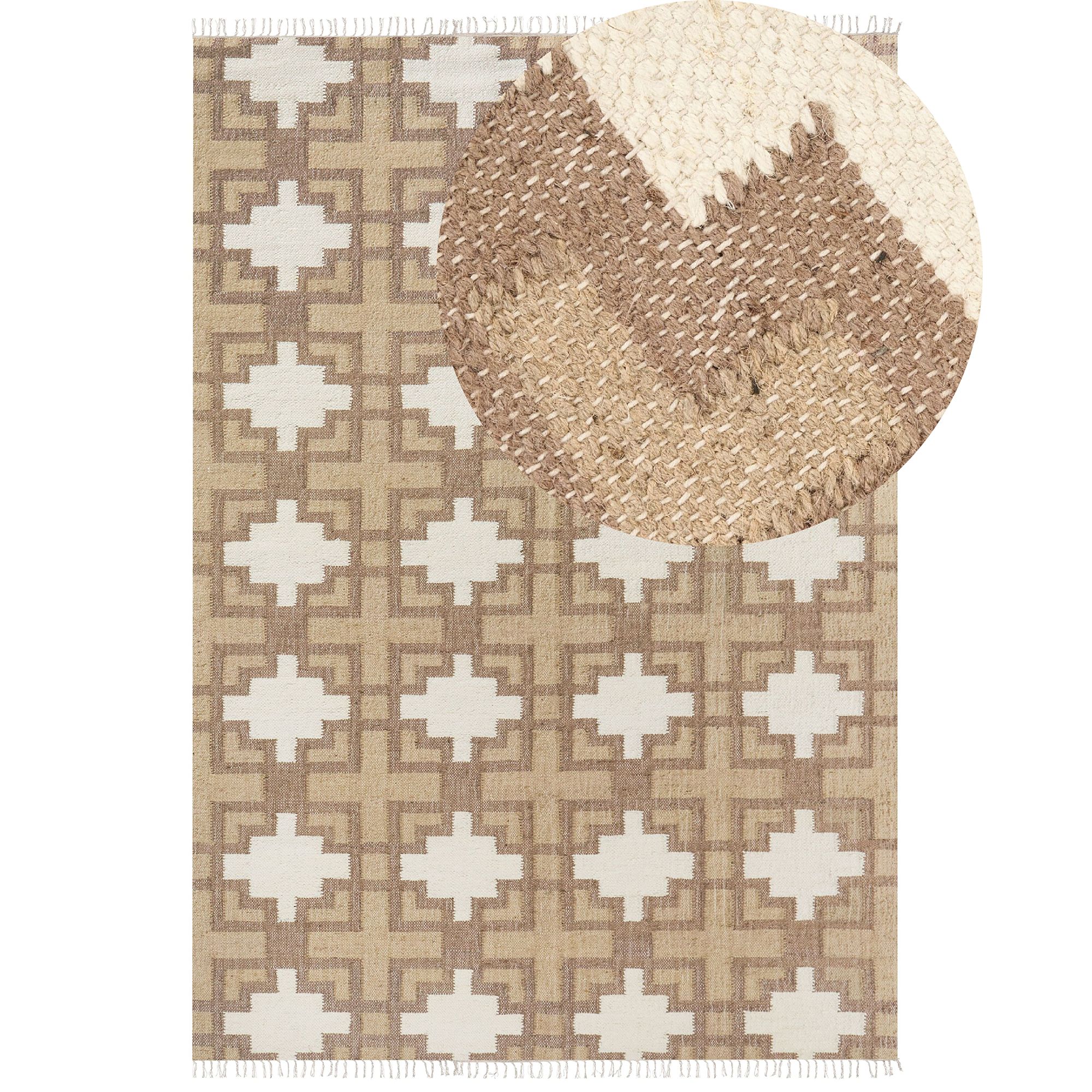 Tapis En Jute Beige 200 X 300 Cm Konurtay