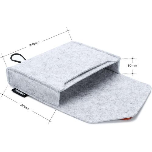 ChicSlick-Portable Feutre Pochette Etui De Rangement Pour Souris, Téléphone Portable, Câbles, Disque Dur Portable, Banque De Puissance Etc, Gris[X838]