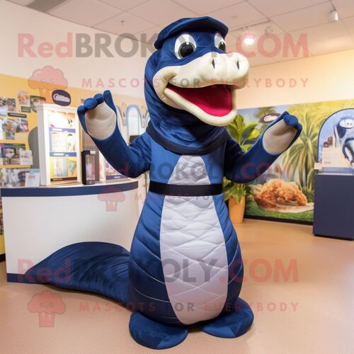 Costume De Mascotte Redbrokoly Titanoboa De La Marine Personnage Habillé D'une Robe Et De Gants
