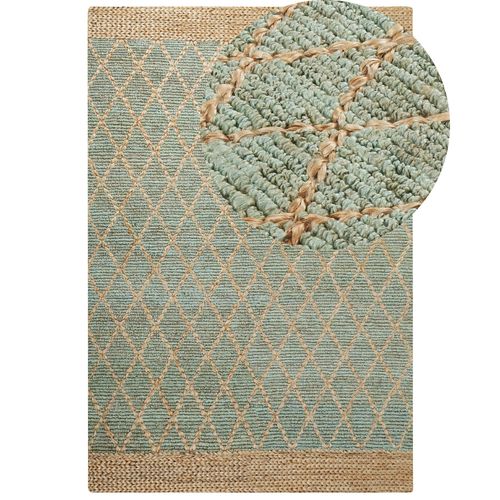 Tapis En Jute Vert Et Beige 200 X 300 Cm Tellikaya