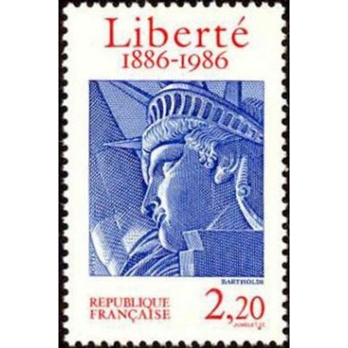 Timbre France 1986 Oblitéré - Centenaire Statue De La Liberté - 2.20 Yt2421