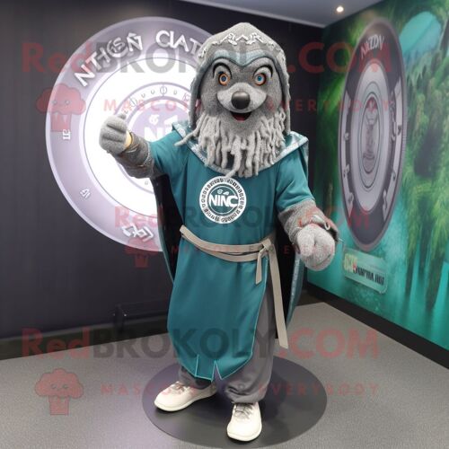 Personnage De Costume De Mascotte Redbrokoly De Bouclier Celtique Habillé D'un Sweat À Capuche Et De Montres Bracelet