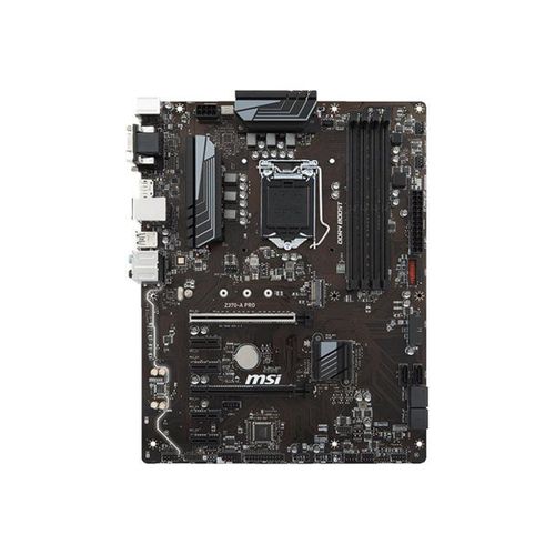 MSI Z370-A PRO - Carte-mère - ATX - LGA1151 Socket - Z370 Chipset - USB 3.1 Gen 1 - Gigabit LAN - carte graphique embarquée (unité centrale requise) - audio HD (8 canaux)