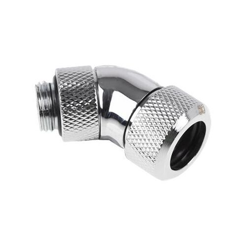 Alphacool Eiszapfen 13 mm HardTube compression fitting 45° rotatable G1/4 - Raccord à angle de compression de système de refroidissement liquide - chrome
