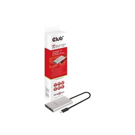 Club 3D SenseVision - Adaptateur vidéo externe - Thunderbolt 3 - 2 x DisplayPort - aluminium brossé