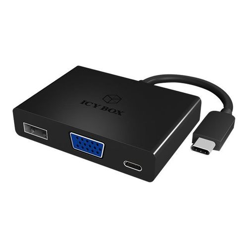 ICY BOX IB-DK4032-CPD - Adaptateur vidéo externe - Parade PS176 - USB-C - VGA - noir