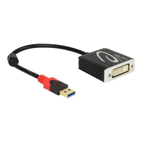 Delock - Adaptateur vidéo externe - USB 3.0 - DVI - noir - Pour la vente au détail