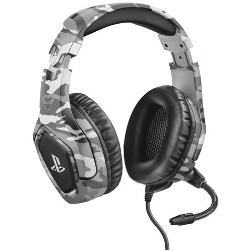 Trust Gaming Casque Gamer PS4 et PS5 avec Licence Officielle pour Playstation GXT 488 Forze-G, Microphone Flexible Repliable - Gris