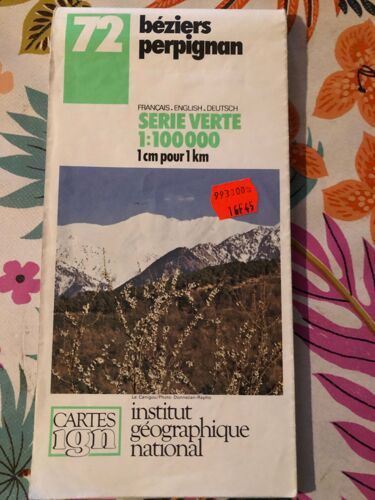 Carte Ign 72 Beziers Perpignan